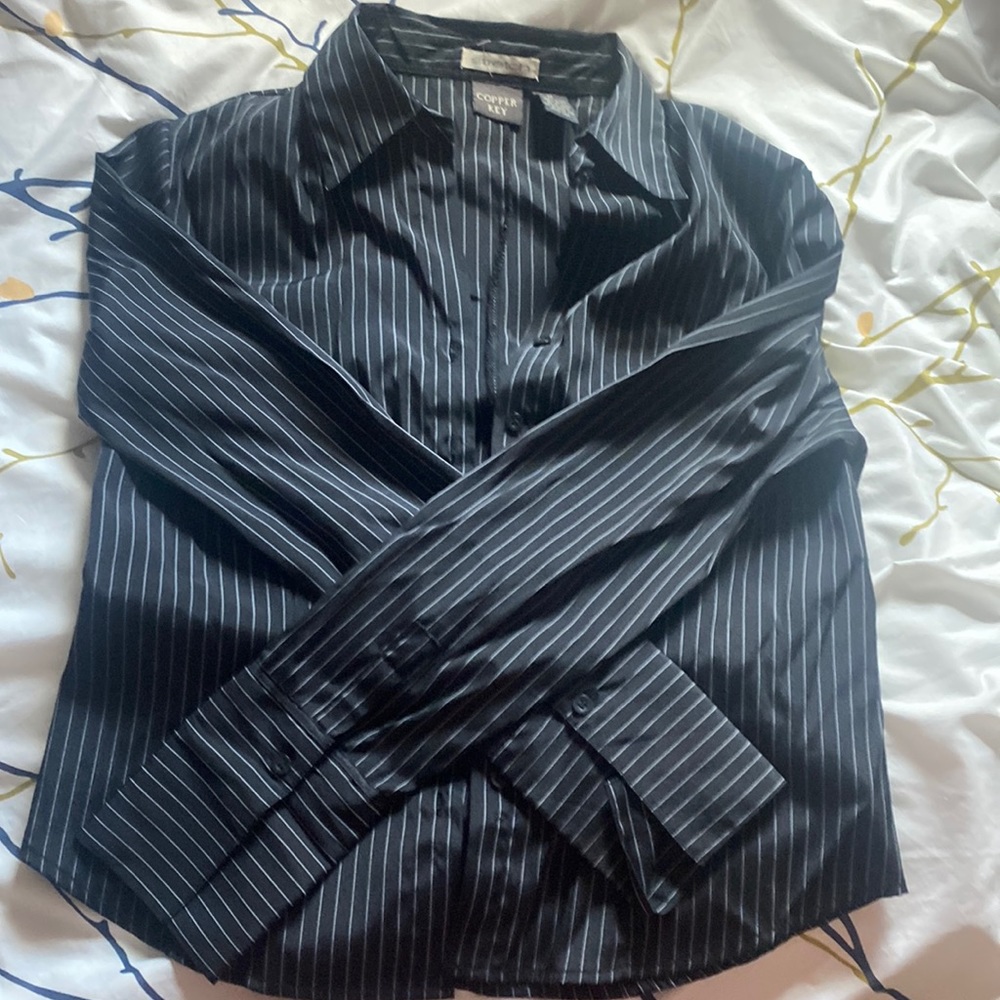 Copper key, black, striped, work